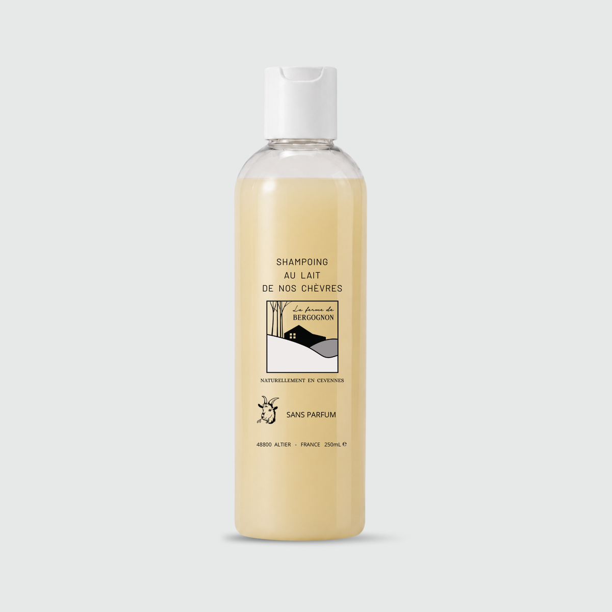 Shampoing liquide au lait de chèvre – Sans parfum