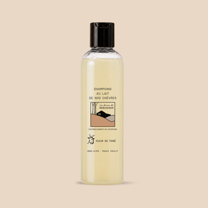 Shampoing liquide au lait de chèvre – Fleur de Tiaré