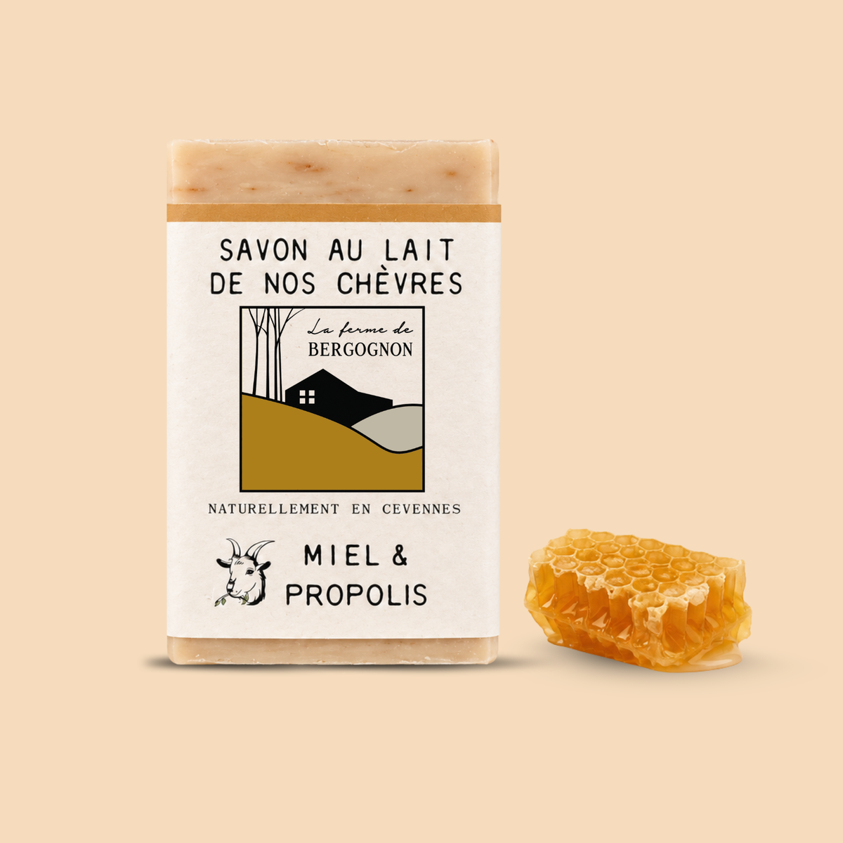 Savon au lait de chèvre – Miel & Propolis