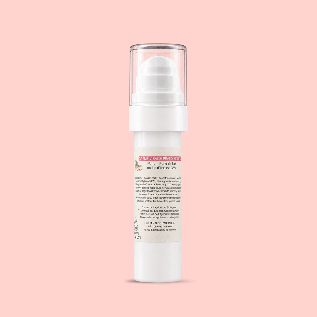 Crème visage bio au lait d’ânesse – Perle de Lait