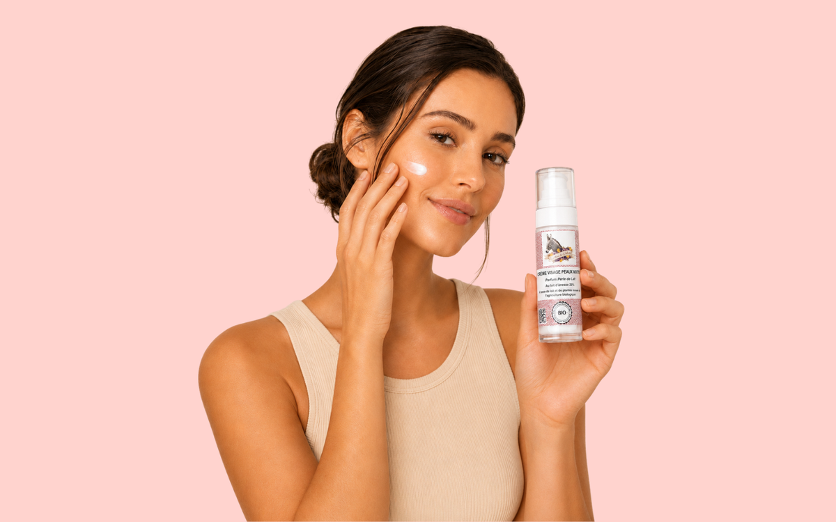 Crème visage bio au lait d’ânesse – Perle de Lait